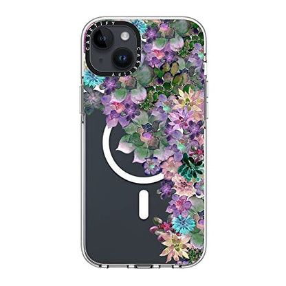 CASETiFY for iPhone 14 Plus Case - Impact Clear Compatible with MagSafe | Not Yellowing | 6.6 ft. 3X Military Grade Drop Protection | MY SUCCULENT GARDEN | Clear - color: MY SUCCULENT GARDEN, size: Iphone 14 Plus (6.7")