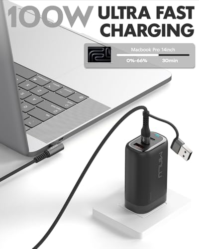 100W Fast USB C Charger Cable Right Angle,USB C to USB C Cord,1 ft,2 in 1 - size: 1ft