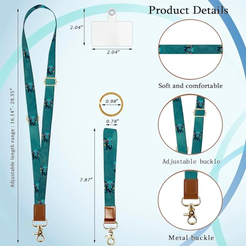 Phone Lanyard Wrist Strap Crossbody Adjustable, Cell Phone Lanyard for Around The Neck Shoulder Wristlet Strap - color: Elephant
