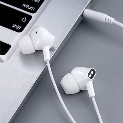 Aylaa Wired Earbuds Headphones for School with Microphone Noise Isolating Stereo Bass in-Ear Earphones – for Smartphones, Tablets, Schools, Ipads, Multiuse - 3.5mm Plug in Audio Jack - White - color: White