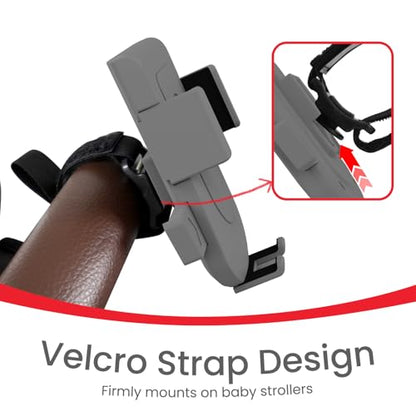 Baby Stroller Phone Holder, Universal Handlebar Phone Mount Grey