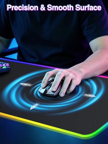 XXL RGB Gaming Mouse Pad with 15W Magnetic Wireless Charger - color: RGB-Magnetic Right Charger-31.5"x15.8"