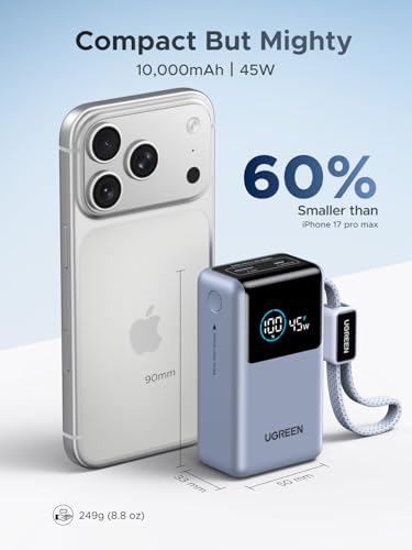 UGREEN Nexode Pro 10000mAh 45W Mini Power Bank for iPhone 18 Pro & Galaxy S26 - color: Blue