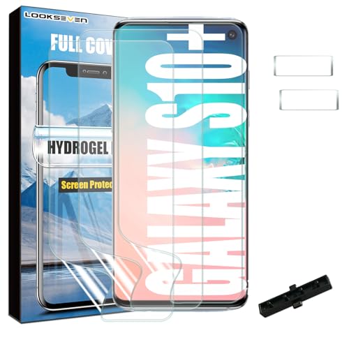 3 Hydrogel Films + 2 Tempered Glass Lens Protector For Galaxy S10 Plus - size: S10 Plus