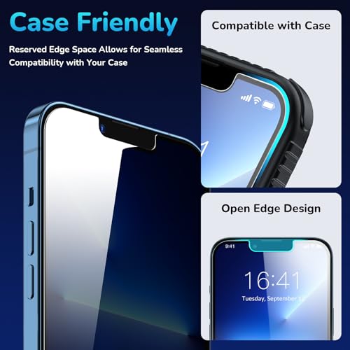 Syncwire Privacy Screen Protector for iPhone 12 / iPhone 12 Pro, Anti-Spy Shatterproof Tempered Glass [True 28°Anti Spy] [9H Hardness] [Easy Installation Frame] Black Protector for iPhone 6.1", 2 Pack - size: iPhone 12/12 Pro-6.1 Inch