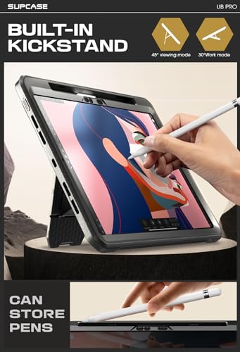 SUPCASE for iPad Pro 13 inch Case M5/M4 2025/2024 with Pencil Holder Black - color: Black, size: iPad Pro 13"
