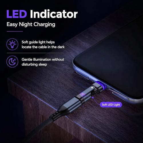 USB C Magnetic Adapter (2 Pack) USB Type C 180° Rotation Adapter 16PIN PD 240W Right Angle Adapters Type C Magnetic Connector for 1Phone 17/16/15/Ma-Book/1Pad,Samsung Galaxy,Google Pixel,Laptop