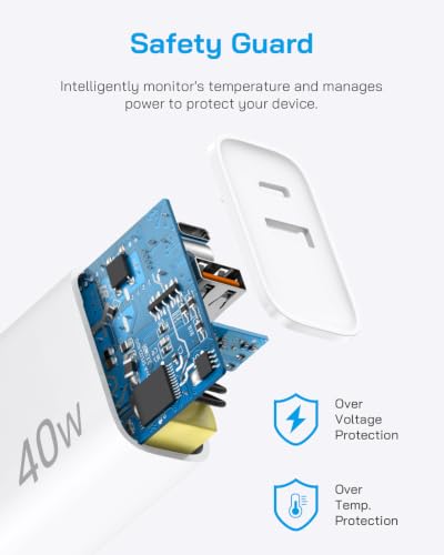 40W USB C Charger Block - color: White, size: 40W