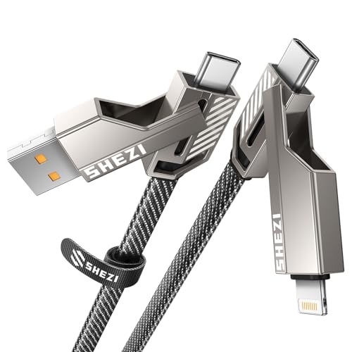 4-in-1 USB C Cable 60W 3FT Compatible with Lightning Cable - size: 3FT, style: 60W
