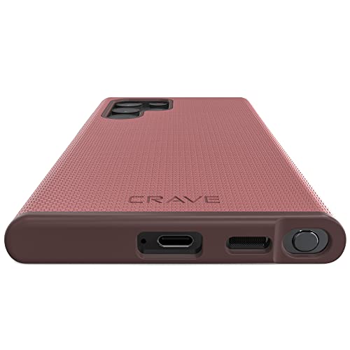 Crave Galaxy S22 Ultra Case, Shockproof Protection Dual Layer Case for Samsung Galaxy S22 Ultra 5G (6.8 inch) - Berry - color: Berry, size: Galaxy S22 Ultra