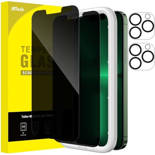 JETech Privacy Screen Protector for iPhone 13 Pro, 2+2 Pack - size: iPhone 13 Pro