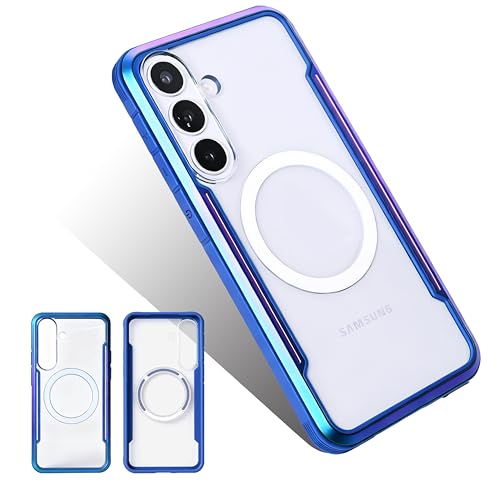 for Samsung Galaxy S26+ Plus Phone Case, Compatible with MagSafe,[20FT Mil-Grade Drop Protection], Durable Anodized Shockproof Aluminum Frame Slim,Galaxy S26+,Iridescent - color: S26+ Gilded Blue