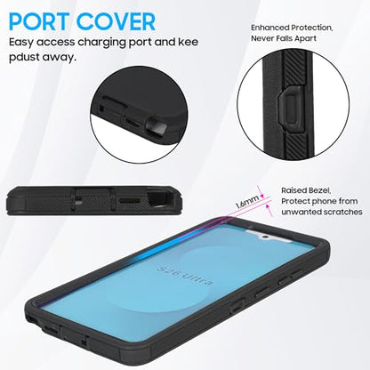 Compatible for Samsung S26 Ultra Rugged Case with Belt Clip Holster & Built-in Screen Protector, Heavy-Duty Full-Body Shockproof Cover, Military-Grade Protective Case (Pro) - color: Pro