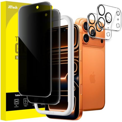 JETech Privacy Screen Protector for iPhone 17 Pro Max, 2+2 Pack - size: iPhone 17 Pro Max
