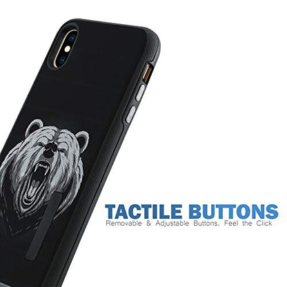 CasesOnDeck Case Compatible with [Apple iPhone X | iPhone Xs][Grip Tactical] iPhone Xs Hybrid Bump and Drop Protection Case Slim Fit Dual Layer Cover (Grizzly) - color: Grizzly