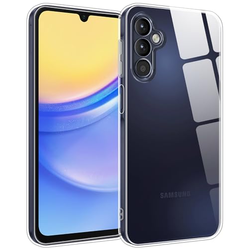 TENOC Phone Case for Samsung Galaxy A15 4G/5G, Clear Case Shockproof Protective Bumper Slim Cover - color: Clear, size: A15