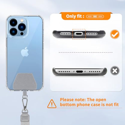 CACOE Phone Lanyard, Black+Gray, 2 Pack - color: Black+gray, size: 21.65"