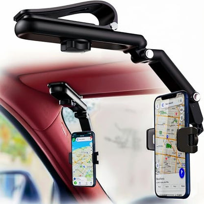 Sunvisor Phone Holder for Car | 360 Phone Holder Rotating Car Clip on Sun Visor Cellphone Holders | Universal 360 Dashboard Phone Holders | Auto Cell Phone Holder for Car Cellphone Automobile Cradles - style: C