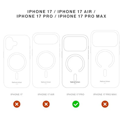 Native Union (Re Clear Case – Transparent Anti-Yellowing Case – MagSafe Compatible with Built-in Magnets – Recycled Materials – Ultra-Durable with Military Grade Drop Protection for iPhone 17 Pro - size: iPhone 17 Pro
