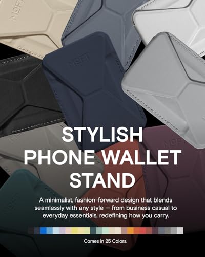 MOFT Magnetic Wallet Stand Compatible with iPhone 17/16/15/14/13/12 Series, Angle Adjustment & Magsafe Compatible MOVAS Phone Stand,Navy Blue - color: Navy Blue, size: Standard
