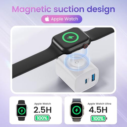 TOPADRE PD 20W USB C Charger Block for Apple Watch, White - color: White-1pack