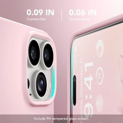 GONEZ Magnetic for iPhone 15 Pro Case, Silicone Cover Chalk Pink - color: A-Chalk Pink, size: Iphone 15 Pro