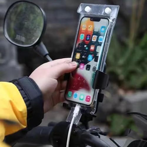 10PCS Motorcycle Phone Waterproof Bag - Clear Handlebar Cell Phone Case | Waterproof Phone Holder for Bikes | Touchscreen Phone Pouch