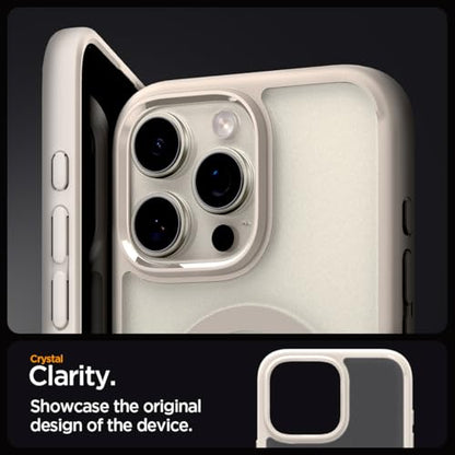 Spigen for iPhone 16 Pro Case, Ultra Hybrid MagFit [Anti-Yellowing] [Compatible with Magsafe] - Frost Natural Titanium - color: Frost Natural Titanium, size: iPhone 16 Pro