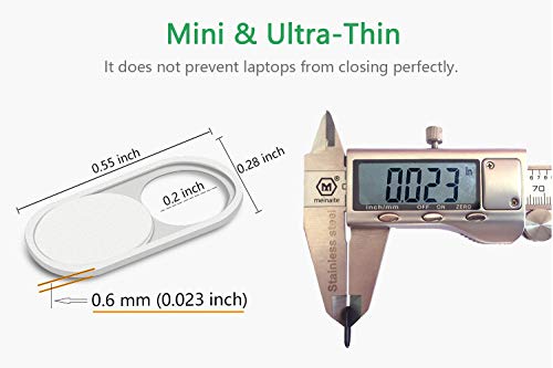 CloudValley Laptop Webcam Cover Slide, Metal 0.023 Inch Ultra-Thin White - color: White-2 Pcs