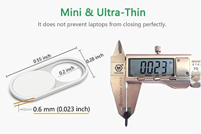 CloudValley Laptop Webcam Cover Slide, Metal 0.023 Inch Ultra-Thin White - color: White-2 Pcs