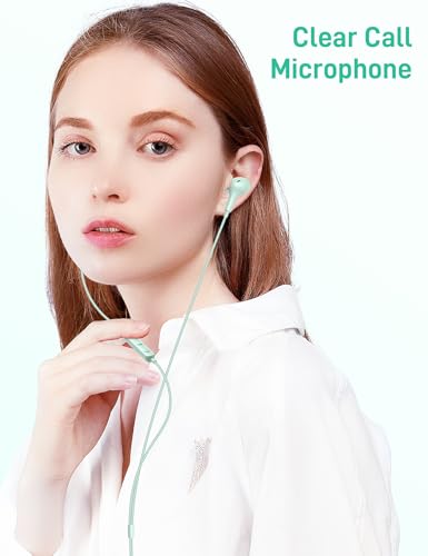 iMangoo for Apple MFi-Certified Soft Headphones for Lightning Wired Earbuds - color: Mint