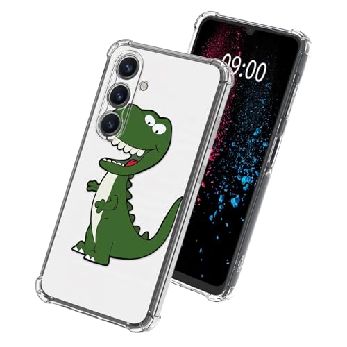 Baby Dinosaur Phone Case for Samsung Galaxy S24, Clear Soft TPU Case with Shockproof Corners Slim Transparent Protective Cover for Galaxy S24 - color: Baby Dinosaur, size: 6.2" Galaxy S24