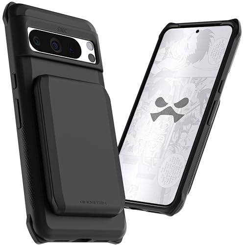 Ghostek Exec Pixel 8 Pro Wallet Case, Detachable Magnetic Credit Card Holder, Kickstand, Compatible with Wireless Charging (6.7 Inch, Black) - color: Black, size: Pixel 8 Pro