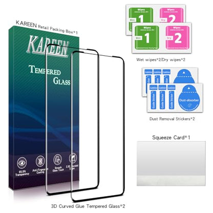 KAREEN 2 Pack Screen Protector for Samsung Galaxy S20 Tempered Glass Film - size: Galaxy S20 6.2-inch