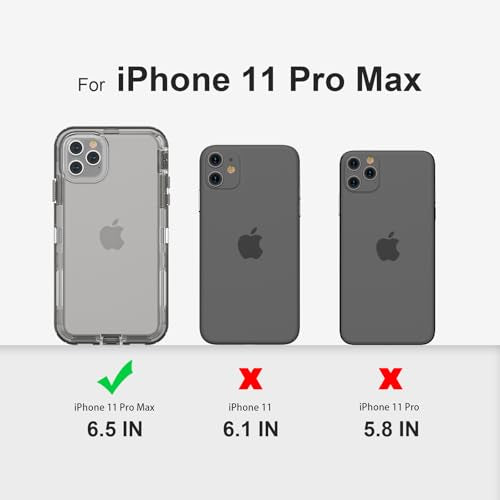 Follaroma for iPhone 11 Pro Max Case, Shockproof, Crystal Gray | Heavy Duty Shockproof Protection Phone Cases, Anti-Drop, Military Grade Dual Layer Transparent Rugged Protective Cover, 6.5" - color: Gray, size: iPhone 11 Pro Max 6.5‘’