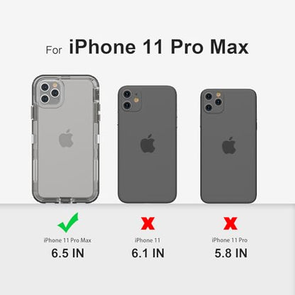 Follaroma for iPhone 11 Pro Max Case, Shockproof, Crystal Gray | Heavy Duty Shockproof Protection Phone Cases, Anti-Drop, Military Grade Dual Layer Transparent Rugged Protective Cover, 6.5" - color: Gray, size: iPhone 11 Pro Max 6.5‘’