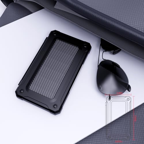 Memory Card Case with 40 Card Slots for SD and Micro SD Cards - color: Carbon Fiber Black 2