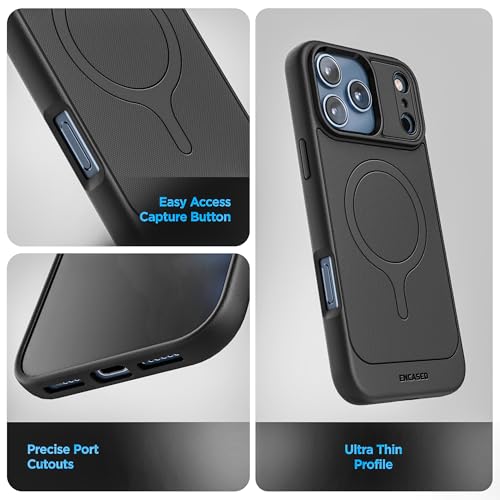 Encased Thin Armor for iPhone 17 Pro Case with Belt Clip Holster | Slim Flexible TPU Cover (Compatible with MagSafe) Black - size: iPhone 17 Pro