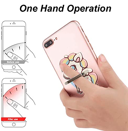 4Pcs Phone Ring Holder Stand, Cute Dogs Cats Animal 360 Rotation Finger Ring Grip Kickstand Mount for Cellphones and Tablets (Cats Ring)