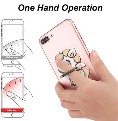 4Pcs Phone Ring Holder Stand, Cute Dogs Cats Animal 360 Rotation Finger Ring Grip Kickstand Mount for Cellphones and Tablets (Cats Ring)