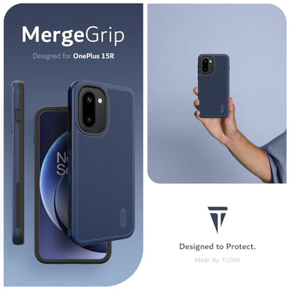 TUDIA MergeGrip Designed for OnePlus 15R Case 5G (2026) - [Military Grade Drop Tested] Dual Layer Shockproof Slim Rugged Tough Protective Phone Cases Cover (Indigo Blue) - color: Indigo Blue