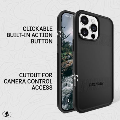 Pelican Protector iPhone 16 Pro Max Case - Rugged MagSafe Phone Case -Black | Magnetic Phone Case w/16ft Military-Grade Drop Protection - Anti-Scratch, Heavy Duty Phone Cover for iPhone 16 Pro Max - color: Black - P