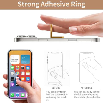 Cell Phone Ring Holder, Cute Phone Ring Grip Stand, 360°Rotation Funny Metal Kickstand Finger Grip Black White Bowtie - color: Black White Bowtie