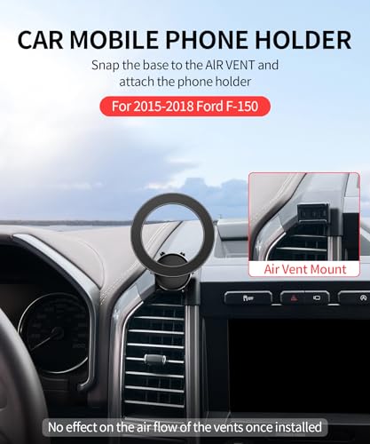 Car Phone Mount for 2015-2018 Ford F-150 Accessories, Magsafe Magnetic Clip - size: for 2015 2016 2017 2018 Ford F-150