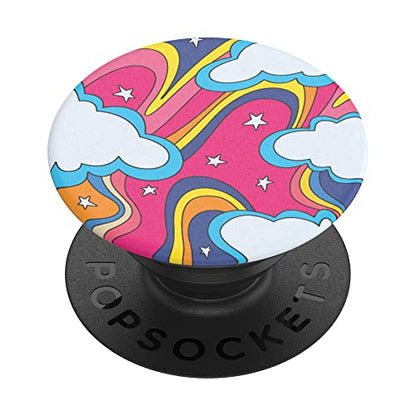 PopSockets Adhesive Phone Grip, Holder, Phone Stand, Celestial - Retro Rainbow - color: Retro Rainbow, style: Adhesive