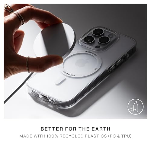 Native Union (Re Clear Case – Transparent Anti-Yellowing Case – MagSafe Compatible with Built-in Magnets – Recycled Materials – Ultra-Durable with Military Grade Drop Protection for iPhone 16 Pro - size: iPhone 16 Pro