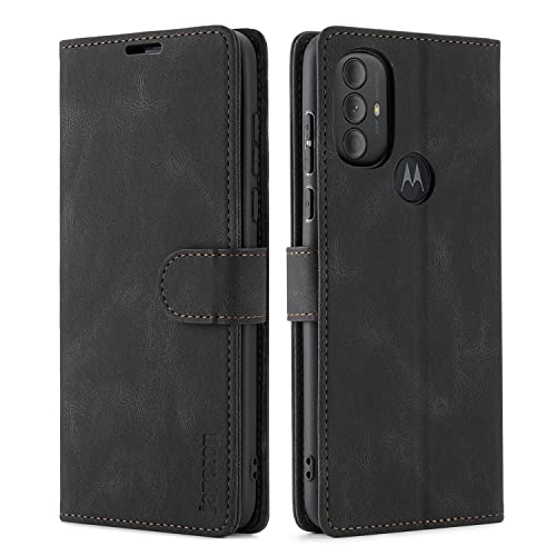 Moto G Power 2022 Wallet Case with [RFID Blocking],Black | Card Holder, Kickstand, Magnetic, Soft Leather Flip Case Wallet for Moto G Power 2022 6.5 Inch - color: Black, size: Moto G Power 2022 6.5 inch