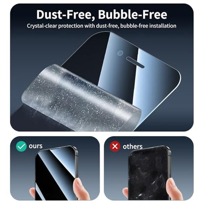3-Pack Privacy Screen Protector for iPhone 7 Plus/8 Plus, Anti-Spy Tempered Glass Film, Dark Private Black Protection, 9H Hardness, Anti-Scratch, Bubble Free, Case Friendly - color: IP 7 Plus/8 Plus Black 3pcs
