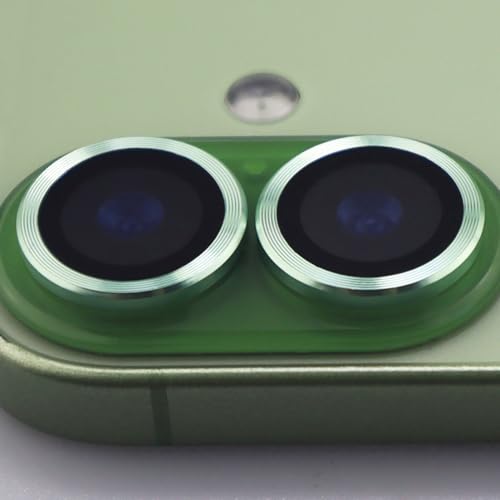 for iPhone 17 Camera Lens Protector Metal Tempered Glass Screen Accessories Cover (Green) - color: Green