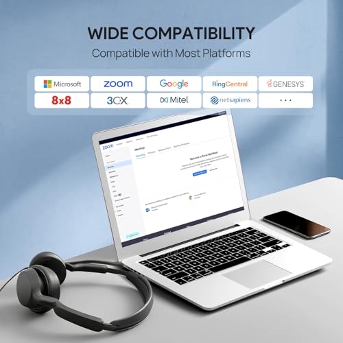 Yealink UH42 USB-C/A Wired Headset,AI Noise Cancelling Mic,in-Line Controls - color: Dual-Ear (UC), size: USB-C/A